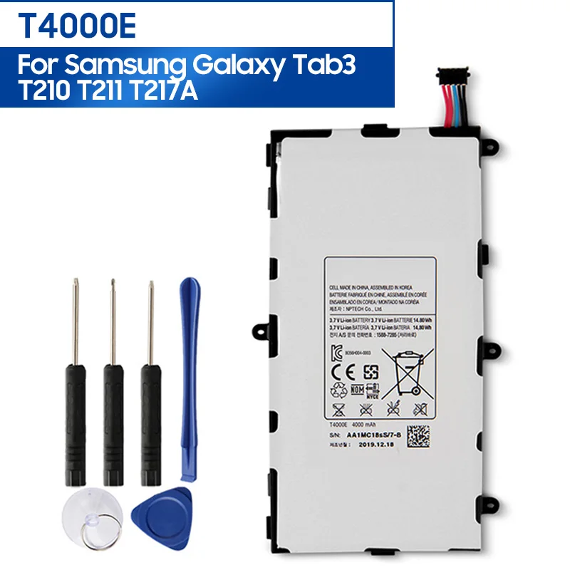 Новый Сменный аккумулятор для планшета T4000E для Samsung GALAXY Tab3 7,0, T210, T211, T2105, T217a, T4000C, T4000U, 4000 мАч