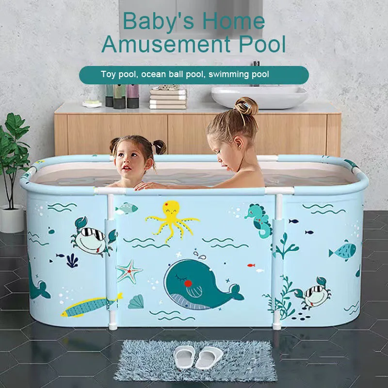 

Foldable Bathtub for Adults Children and Infants Swimming Pool Easy to Store Free Installation Thickened Bathtoom Tub