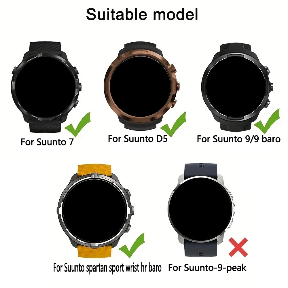 Breathable Silicone Wristband for Smart Watches - 24mm Strap Replacement