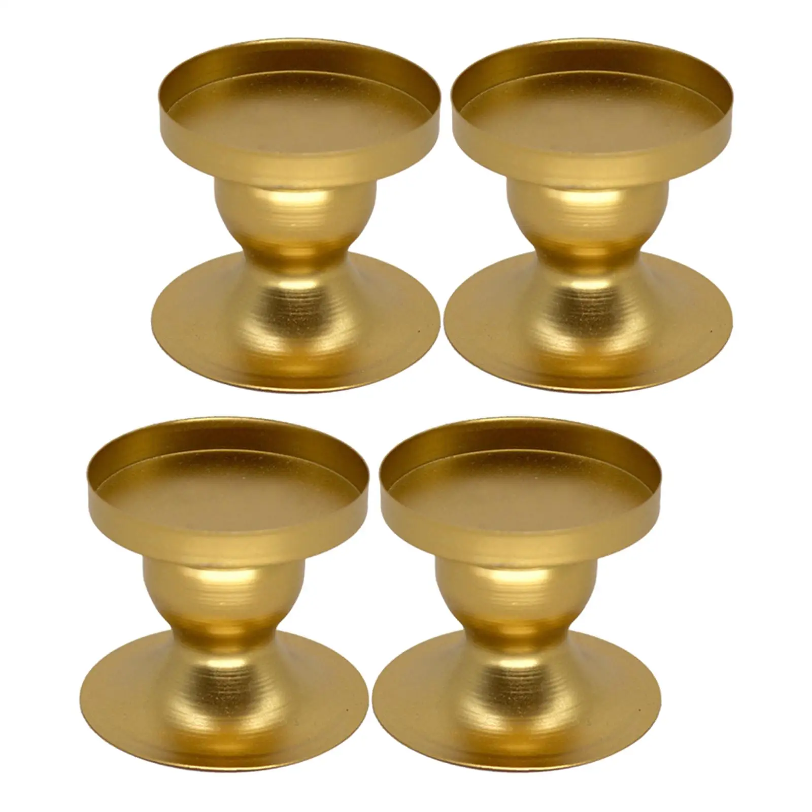 4 Pieces Candle Holder Pillar Candle Tray 2.4inch Tall for Housewarming Gift