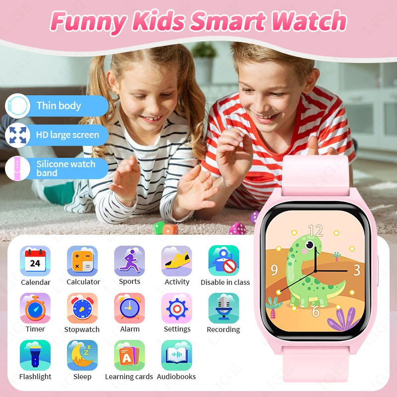 Kids Smart Watch Girls Boys Smart Watch for Kids Game Watch Gift with Games Stopwatch Calendar Alarm Clock Pedometer Flashlight