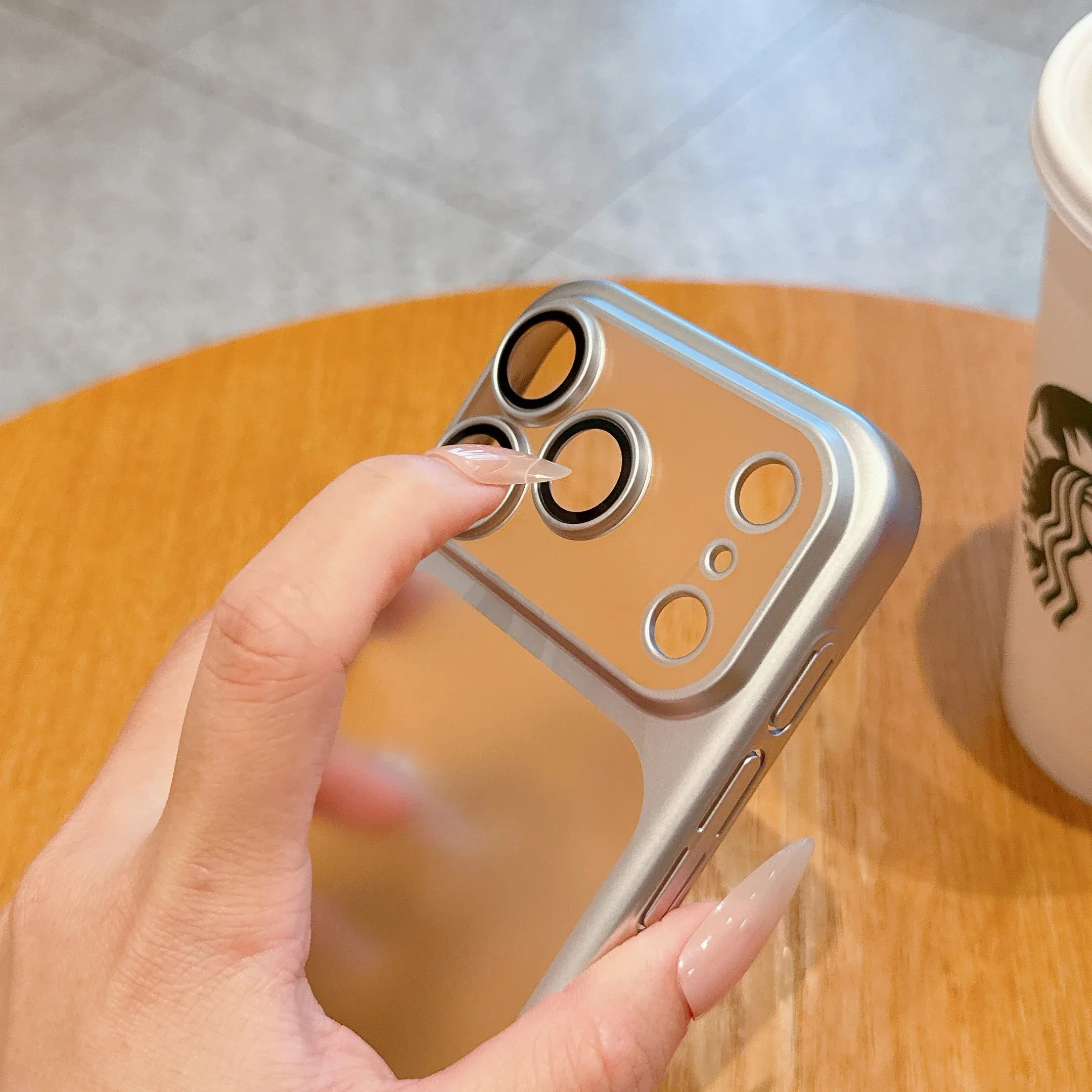Frosted Matte Ultra Slim Phone Case with Camera Protection & Shockproof Hard PC Plating Cover