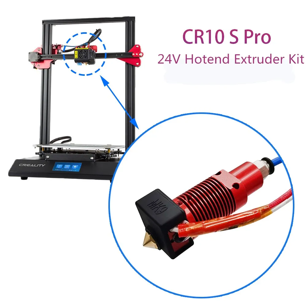 Extrusora Montada Hotend Kits Bloco de Calor de Alumínio Tubulação Bowden Ptfe Peças de Impressora 3d Ender Pro Cr10 12v 24v - Imagem 3