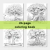 1Pc Magical Tree Coloring Book For Adults And Teens Featuring 24 Pages Graffiti Painting Drawing Gift For Holiday Birthday ﻿ 6