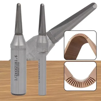Fresa per la lavorazione del legno in metallo Strumento a forma di V ad alta precisione Fresa per scanalatura TCT Slotter a forma di arco in argento