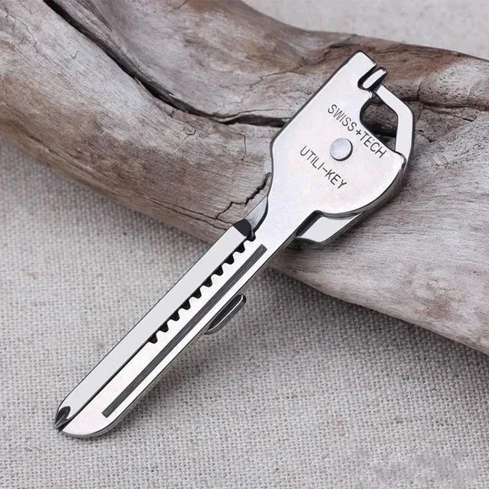 Utili Multi-Tool Key Shape Mini Utility Gear for Camping and Survival