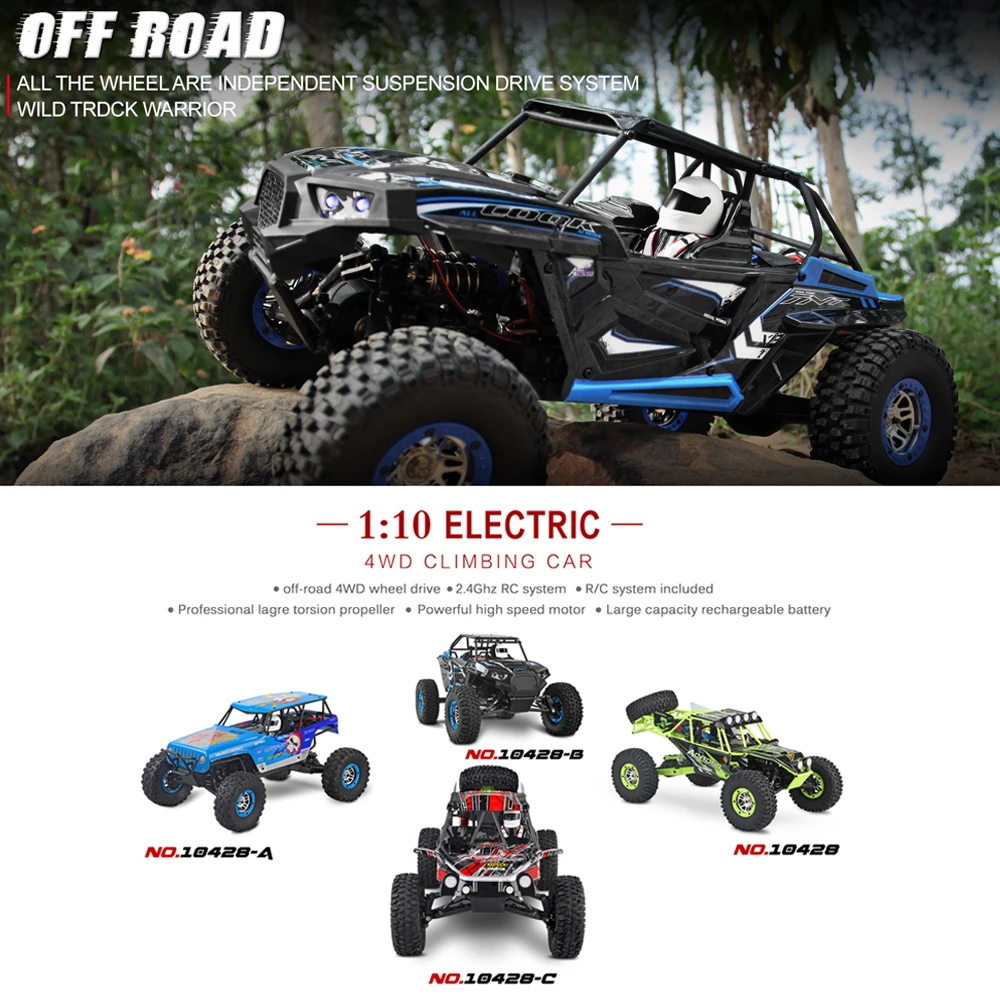 Children's Toy Hot WLtoys 10428 RC Car 45CM 1:10 Scale Double