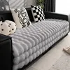 Imitation Rabbit Fur Plush Sofa Cover Winter Fluffy Warm Sofa Towel Universal Non-slip Sofa Mat Couch Slipcover Couch Cushion 4
