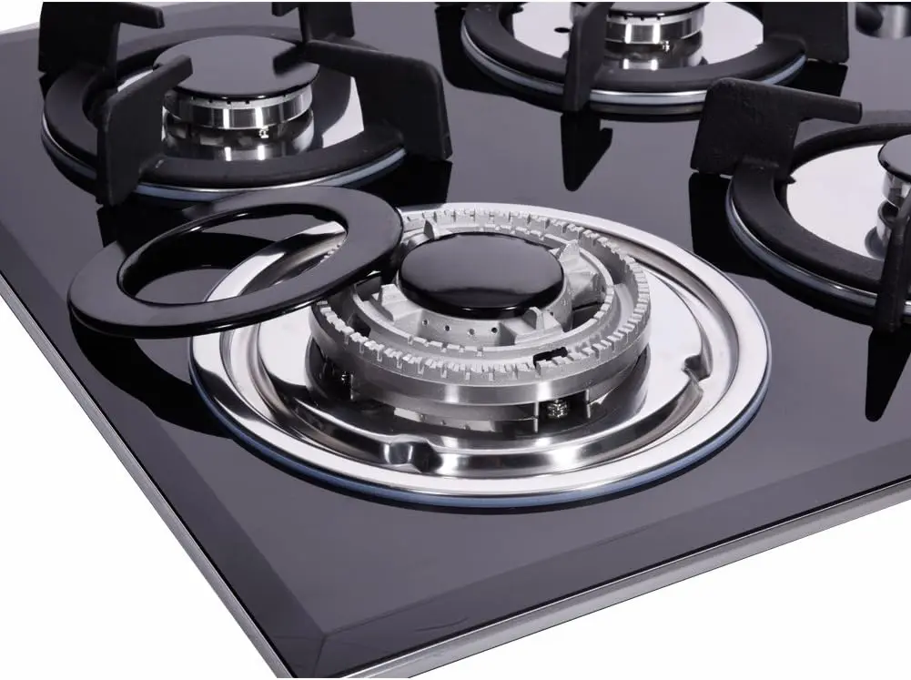 Fuel Sealed 5 Burners Drop-In Tempered Glass Gas Hob DK157-A01S Gas