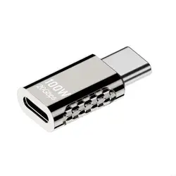 Ultra - Fast 20Gbps Low Profile Type - C Female Adapter with 100W Power Delivery (Straight head)