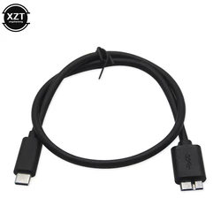 High - Speed USB - C to Micro - B Data Cable for External Storage Devices (Black)