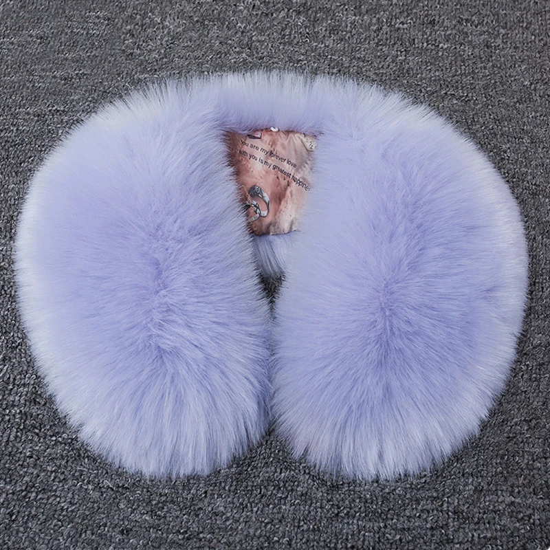Women Faux Fur Collar Scarves Winter Warm Soft Fake Fur Ladies Scarfs For Coat Parkas Jackets Outerwear Fur Neck Collar 5