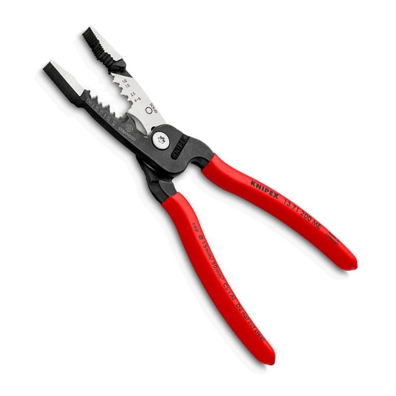 KNIPEX Tools Wire Stripper Muti funtion Stripping Pliers with Location Ridges Precise Positioning Metric Version 13 71 200 ME