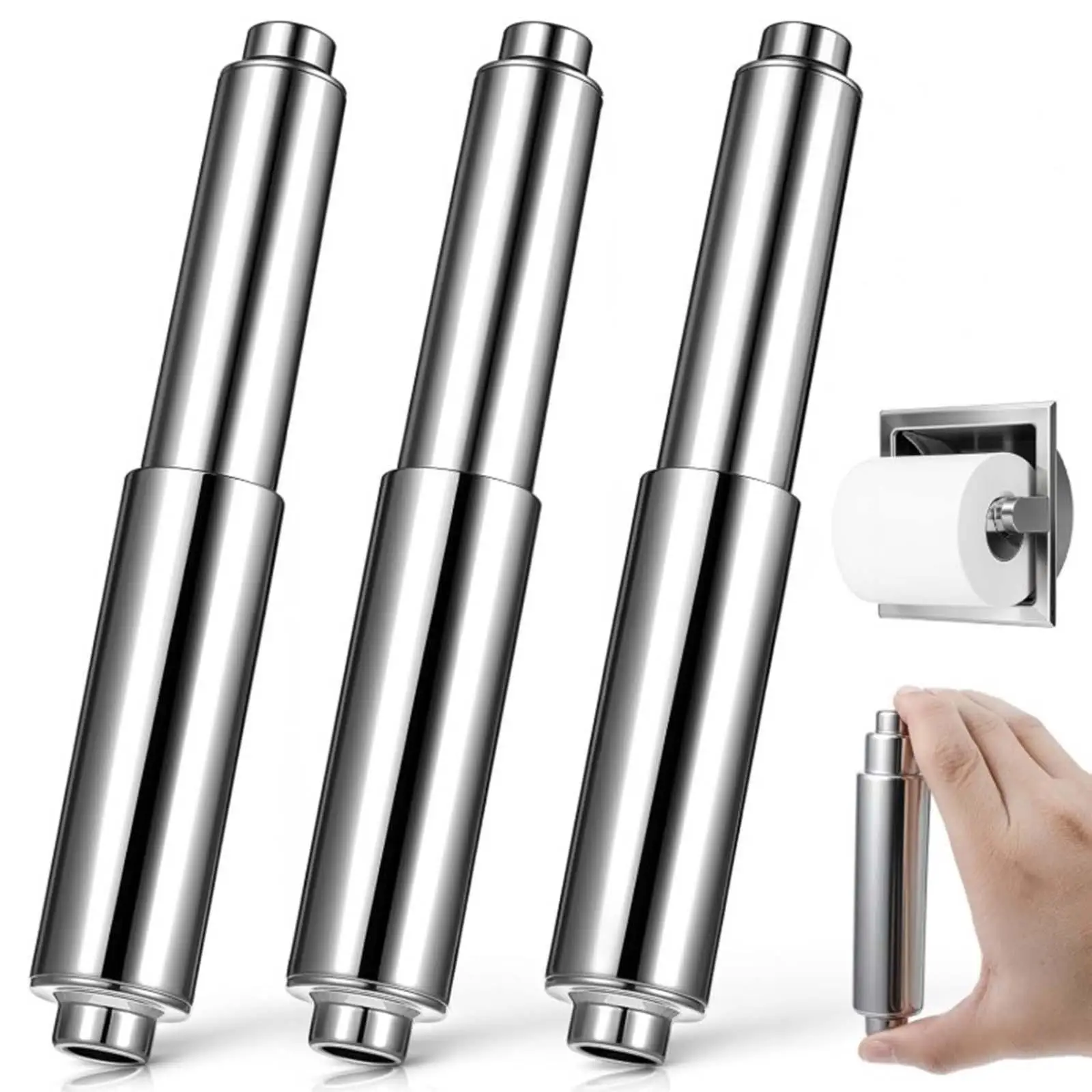 Toilet Paper Holder Insert Replacement Rod Fit Most Brackets Toilet Paper Holder Roller Spindle Spare Parts Wear Resistant Toilet Paper Holder Insert Replacement Rod Fit Most Brackets Toilet Paper Holder Roller Spindle Spare Parts Wear Resistant