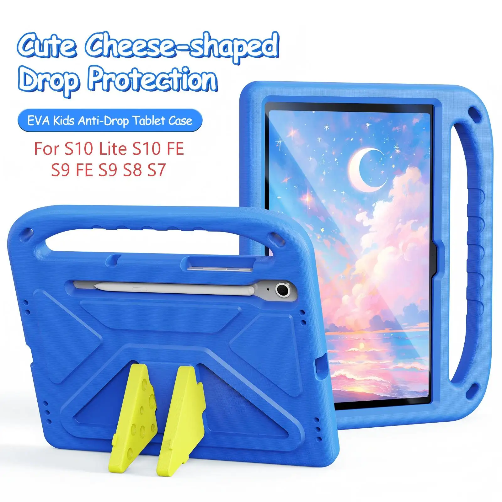 DUXDUCIS Funda EVA a prueba de golpes para niños para Samsung Galaxy Tab S11/S10 Lite/S9 FE/S8 11 pulgadas Tab A9 8,7 A11 Plus cubierta con soporte anticaída