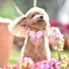 10PCS Butterfly Shape Dog Bowties Adjustable Fashion Sequins Pet Collars For Dogs Dazzling Dog Bow Ties Collars Pet Accessories 2