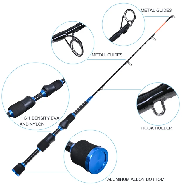 70cm Portable Winter Ice Fishing Rods Combo Casting Solid Hard Rod