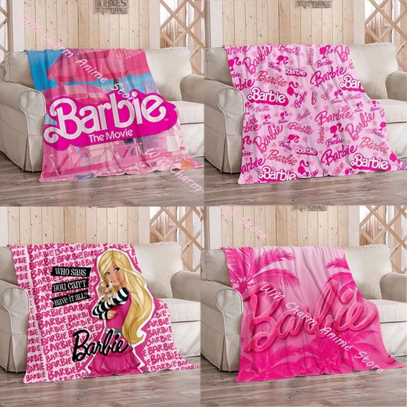 

31 Styles Barbie Blanket Cartoon Barbie Printed Blanket Woman Girls Office Nap Blanket Sofa Throw Blanket Outdoor Picnic Blanket