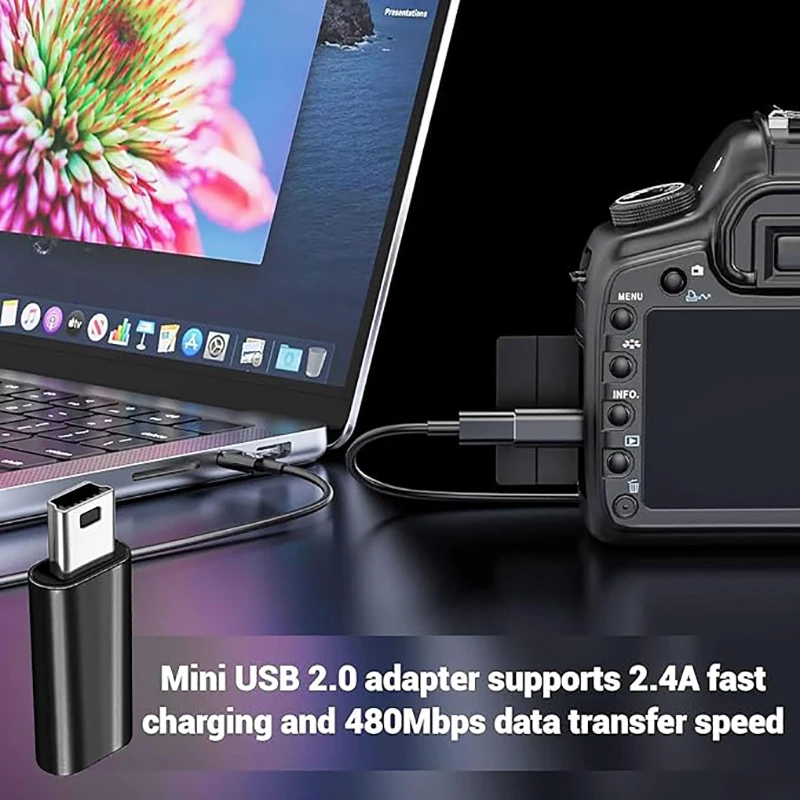 USB-C-미니 USB 어댑터, Type-C 암-미니 USB 수 변환기, GoPro Hero 3, MP3, Dash Cam, C와 호환 가능