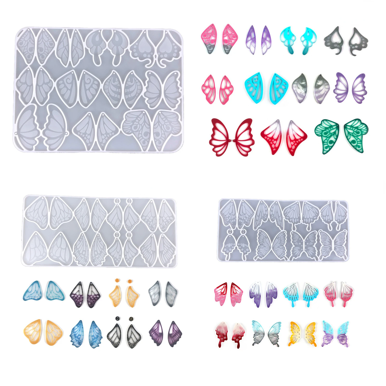

Butterfly Wings Earrings Epoxy Resin Mold DIY Pendant Earrings Pendant Decoration Butterfly Wings Earrings Silicone Mold