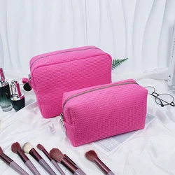 Customized Chic Travel Cosmetic Organizer Bag - Custom Name (Hot Pink Set)