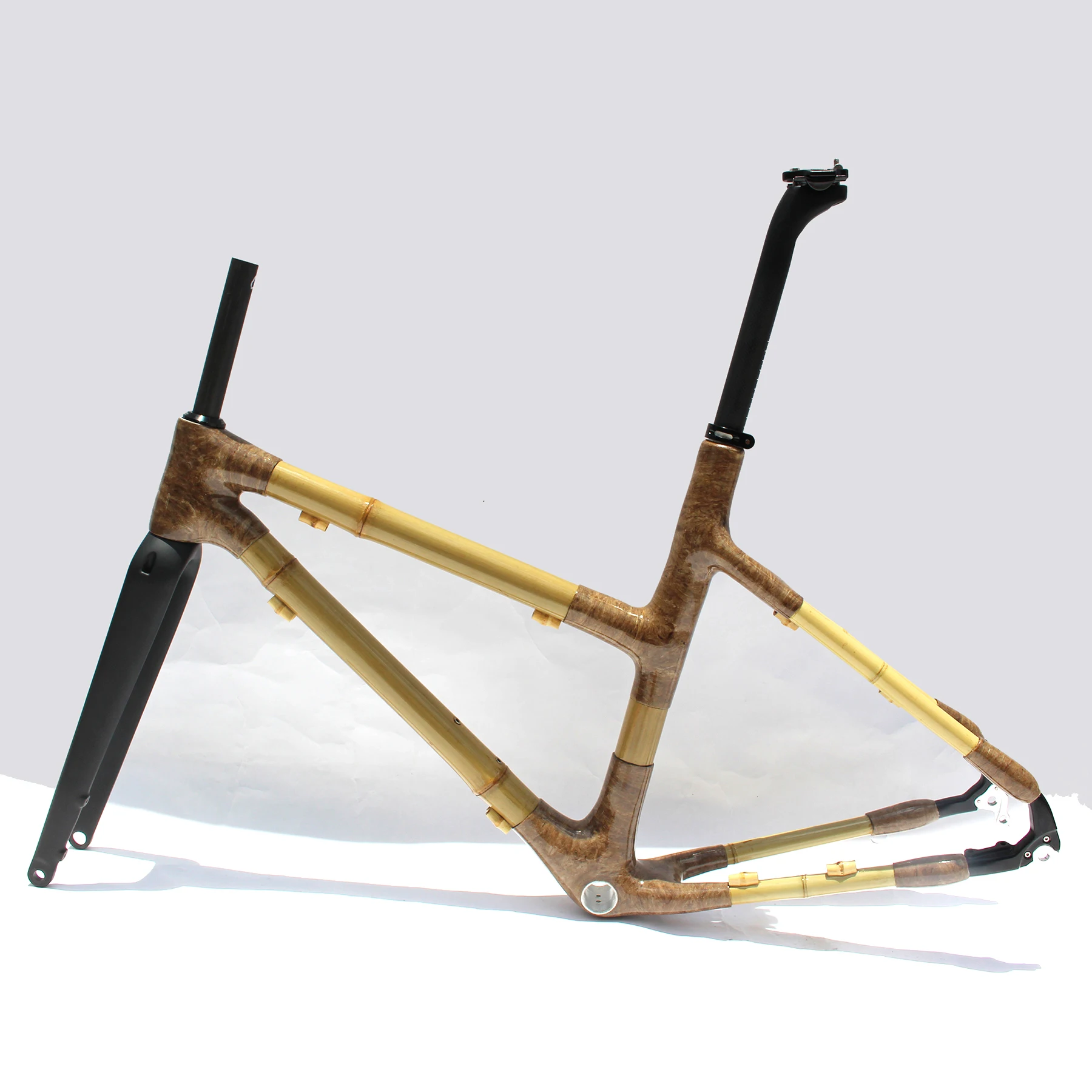 Naturefly Bamboo Road Gravel Frame Disc Bike Frameset Parti Di Biciclette Thru Axle 700C Spedizione Gratuita