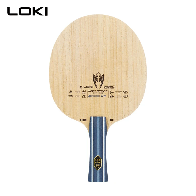 

Лезвие для настольного тенниса LOKI KIRIN K2, 5-слойное весло из массива дерева с длинной ручкой, универсальное весло для пинг-понга для тренировок начинающих, быстрая атака