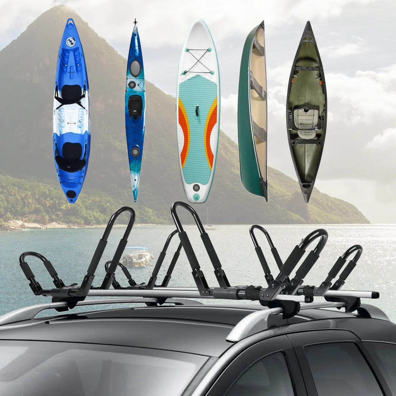 Portatetto Regolabile Per Kayak, Canoa O Paddle Board - Facile Da Montare, In Alluminio Leggero