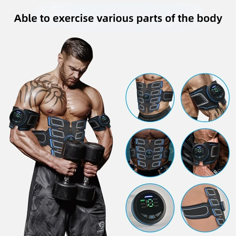 EMS Abdominal Muscle Stimulator Trainer Electric Tens Puslse Massage Therapy Pain Relief Digital Meridian Full Body Massager