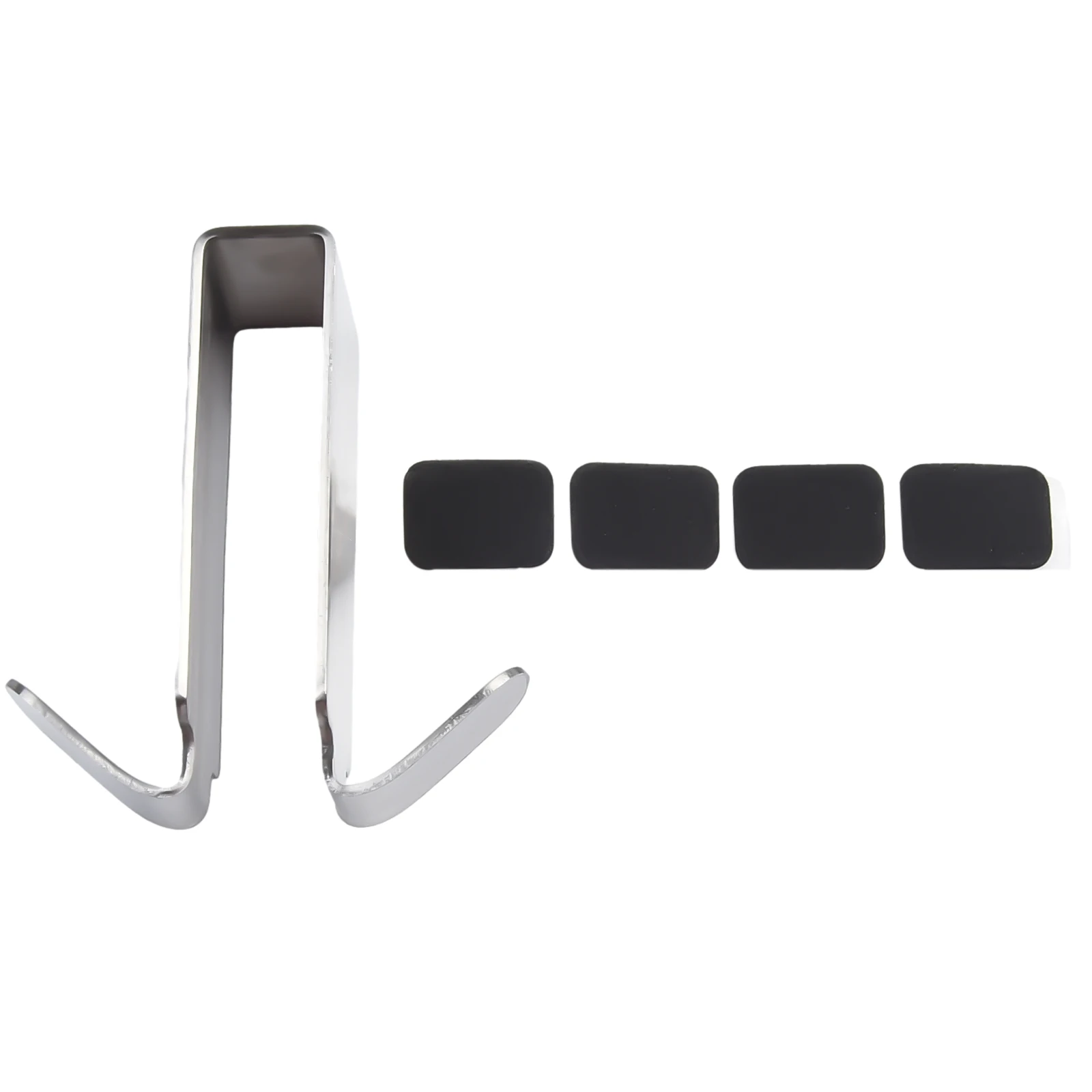 Bathroom Shower Door Hook Stainless Steel Over Glass Door Shower Towel Rack Bathrobe Hanger Holder Punch Free Wall Hooks 5