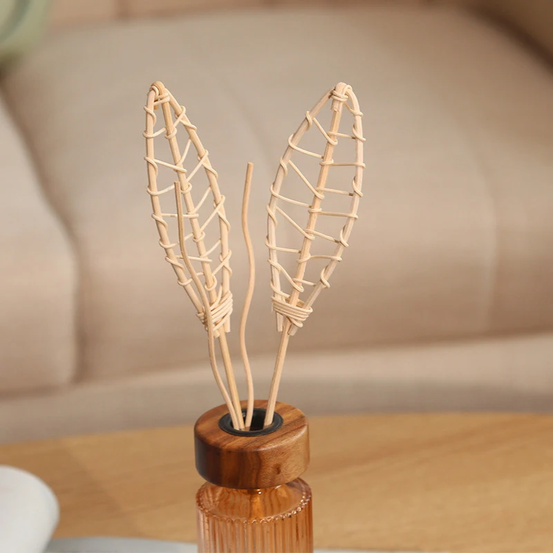 5pcs Leaf Shape Reed Diffuser Rattan Sticks Natural Reed Sticks for Aroma Diffuser, Essential Oil, Home Fragrance Home Decor