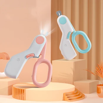 LED Light Cat Dog Nail Clipper Cutter Professional Pet Claw Trimmer with Safety Lock Puppy Kitten Animals Care Grooming Tool Kit 3