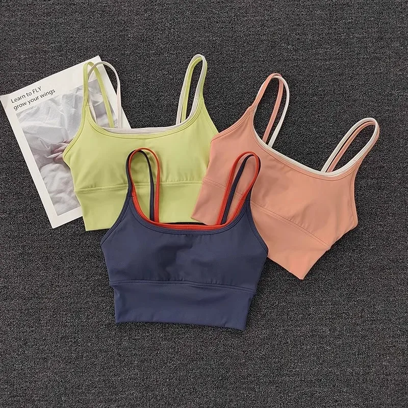 Shockproof Sports Bra for Women Slim Elastic Fitness Underwear Gym Breathable Yoga Crop Top Sportswear sports bra