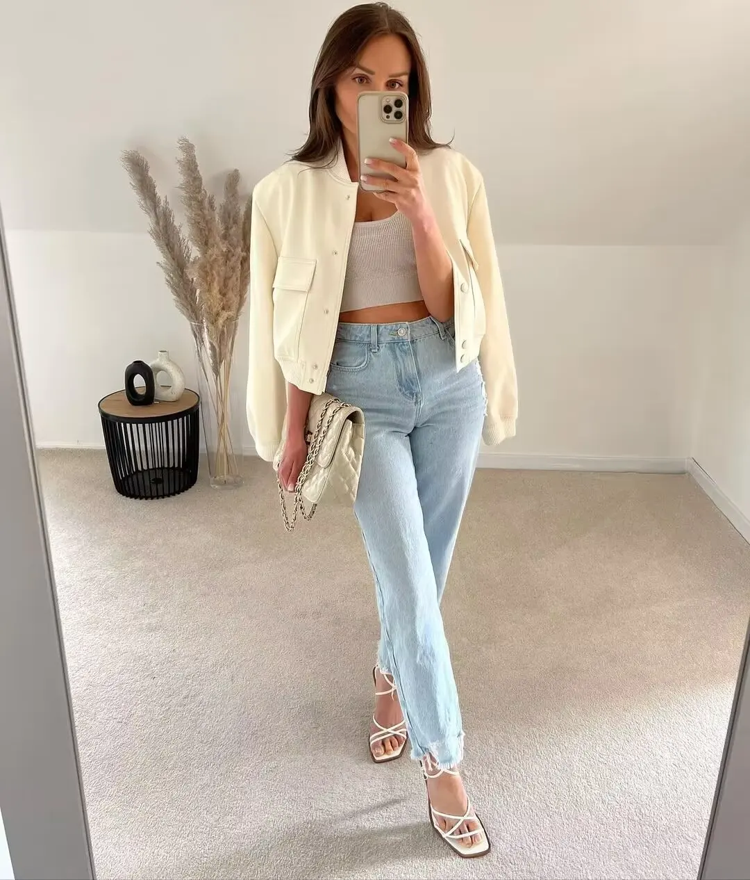 SLTNX 여성용 보머 재킷, 스탠드 칼라, 긴팔 외투, 레이디 포켓 디자인, 싱글 브레스트 코트, 2024 가을 패션