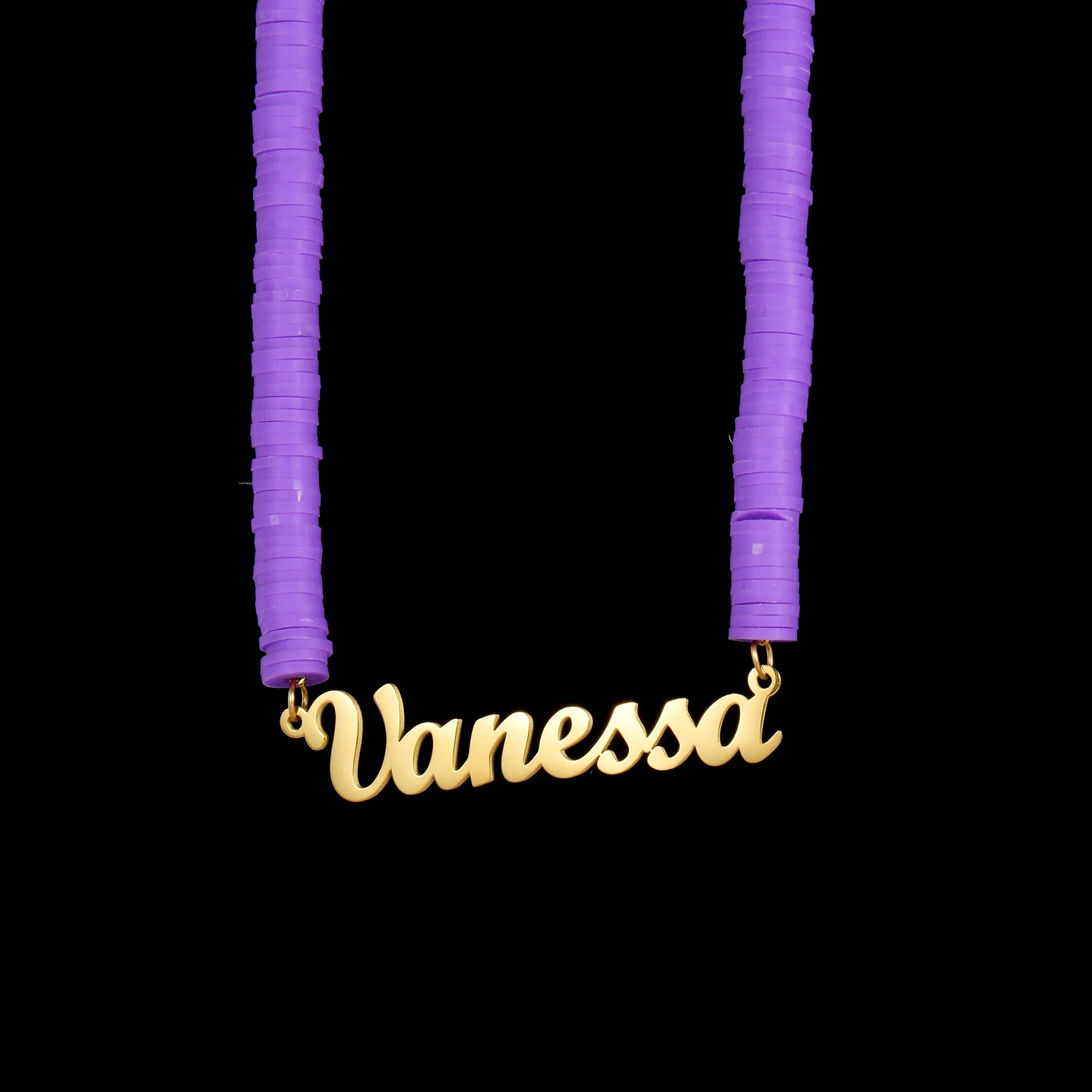 Personalized Necklace Name Choker 14k Gold Atoztide Personalized