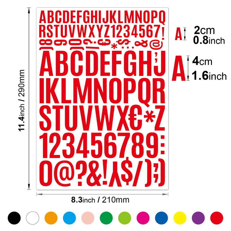 Decorative Stickers 1-2inch Colorful English Alphabet Letters Stickers DIY Scrapbooking Journal Stationery Gift