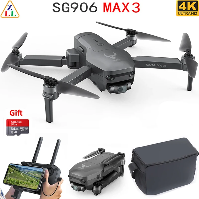 

ZLL SG906 Max3 Drone 4K Profesional HD Camera 3-Axis Gimbal Obstacle Avoidance FPV Drones 5G WIFI GPS Dron RC Quadcopter Toys