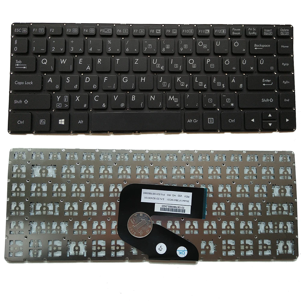 

HU Hungarian Layout Laptop Keyboard For Getac S410 20182430191 531087680980 V138418CS1 HG-RO NO Frame NO Backlight