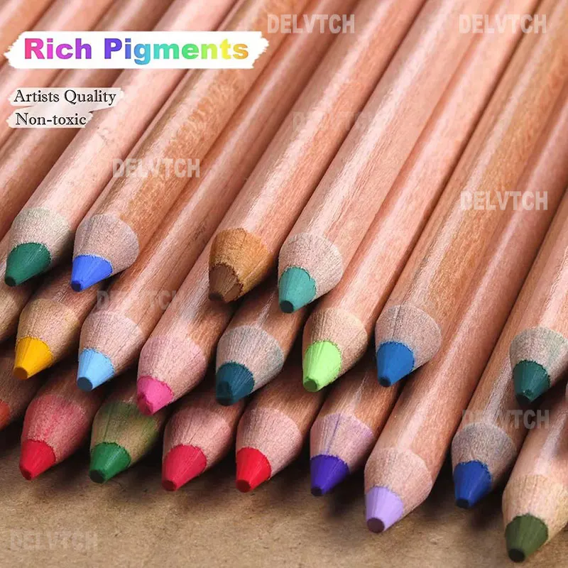 4 Color Professional Soft Pastel Charcoal Pencils Wood Skin Tints