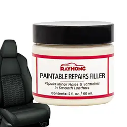60ml Leather Filling Paste Natural Leather Filler Repair Compound Leather Restoration Cream for Tears Crack Burns Holes Filler