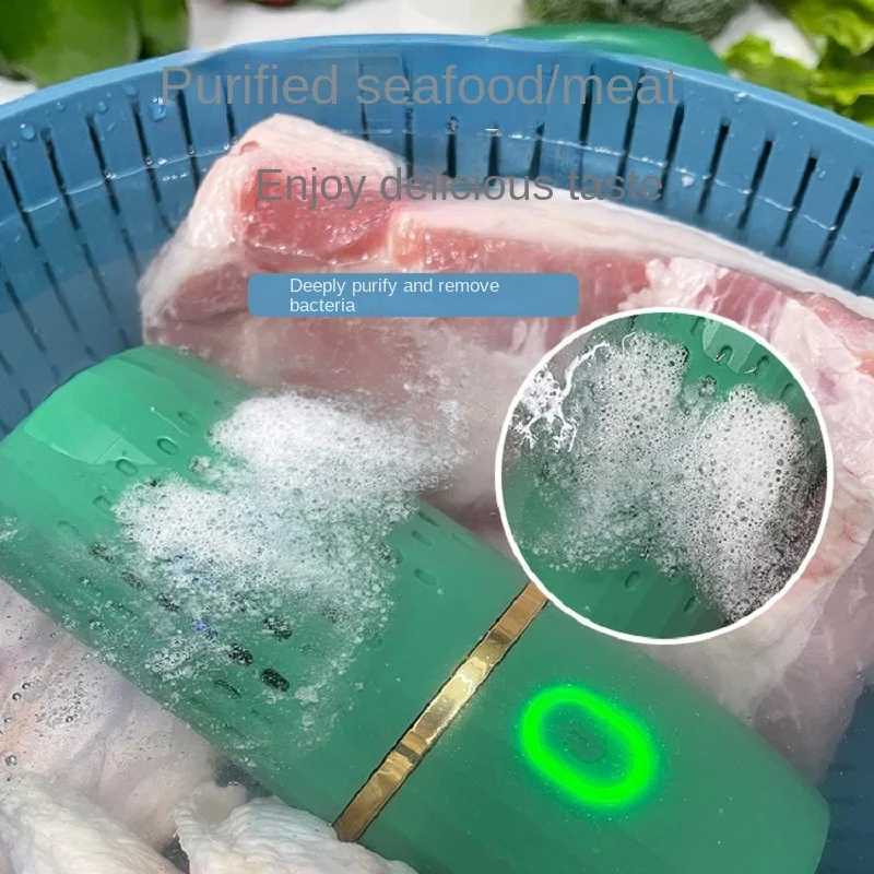 Protable ultrazvuková ovoce zelenina mytí stroj sospensione bezdrátový jídlo čistič vhod outdoorové piknik ovoce jídlo čistička