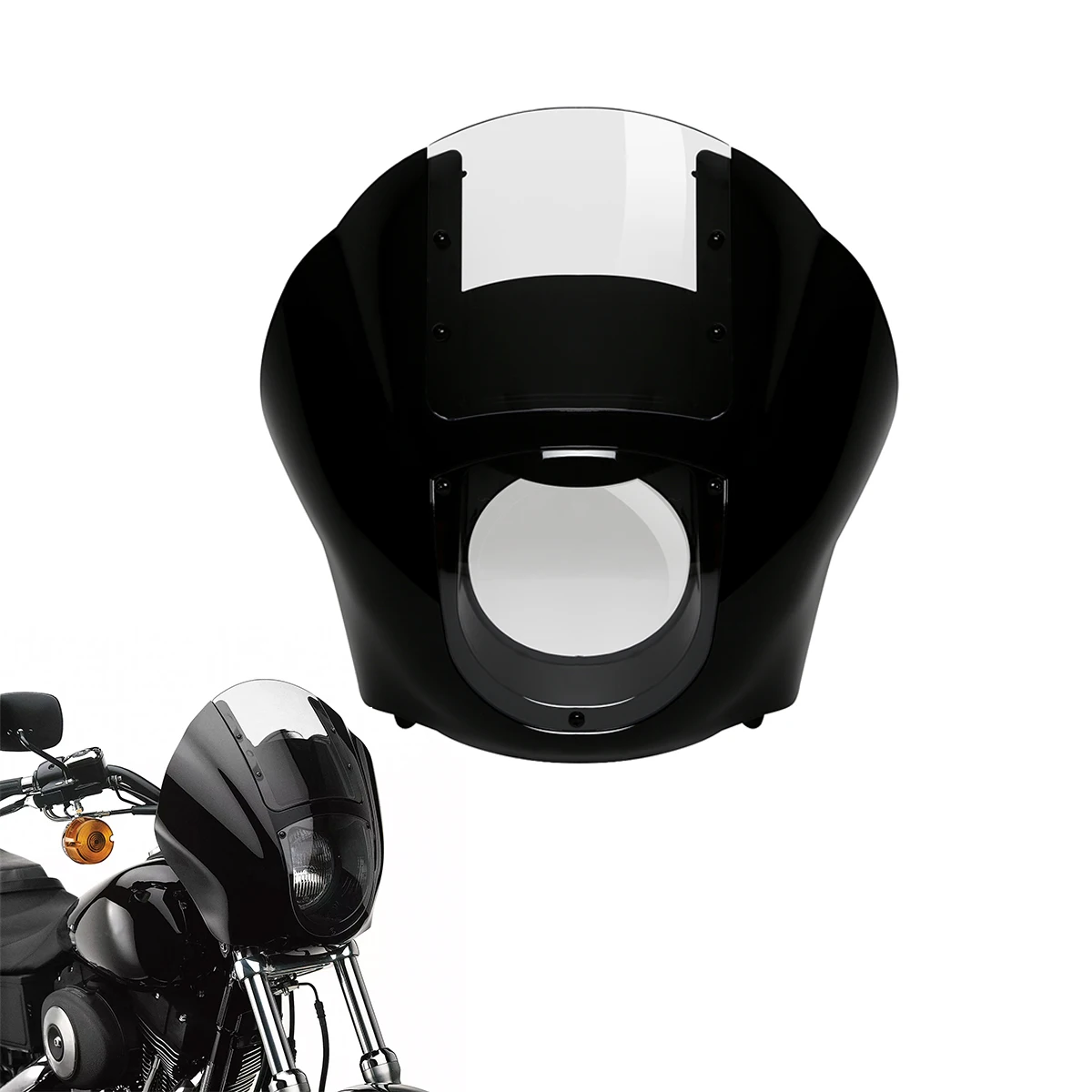 Motorcycle Quarter Headlight Fairing Windshield For Harley Sportster XL883 XL1200 1988- Dyna 1995-2005 FXD 86-94