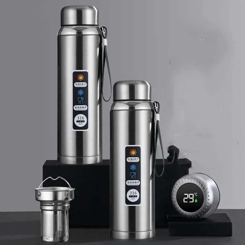 Thermos Water Bottle Intelligent Insulation Cup 316s Tainless Steel