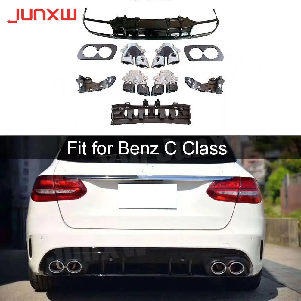 

Диффузор для заднего бампера Mercedes Benz C Class W205 C205 C43 C63 AMG 2015-2020
