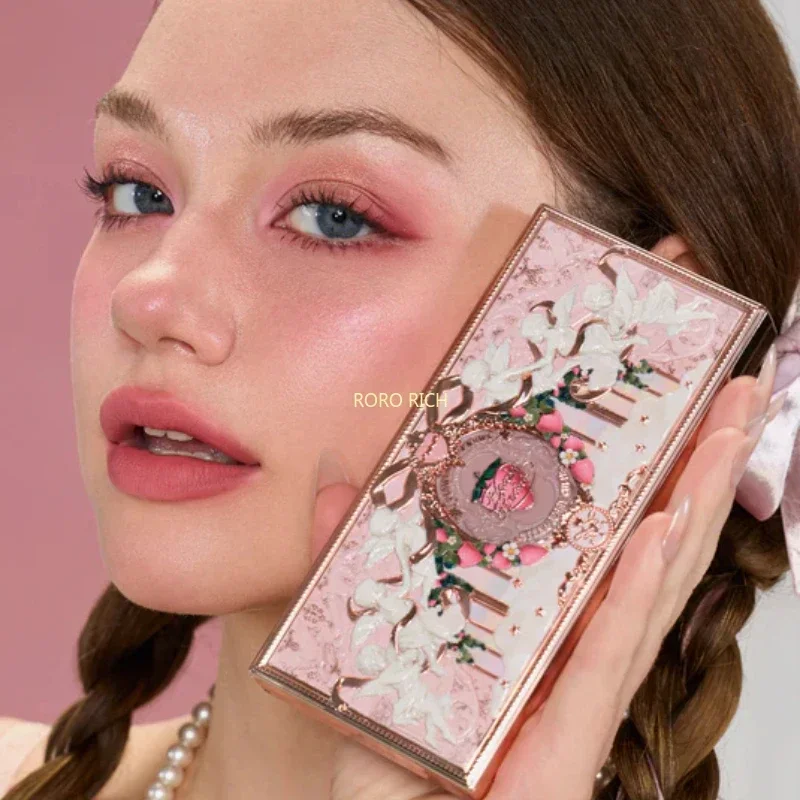 Flower knows Strawberry Cupid Collection Facial Complexion Palette Blush Eyeshadow Highlighter Face Bronzer Palette eye shadow eye shadow plate