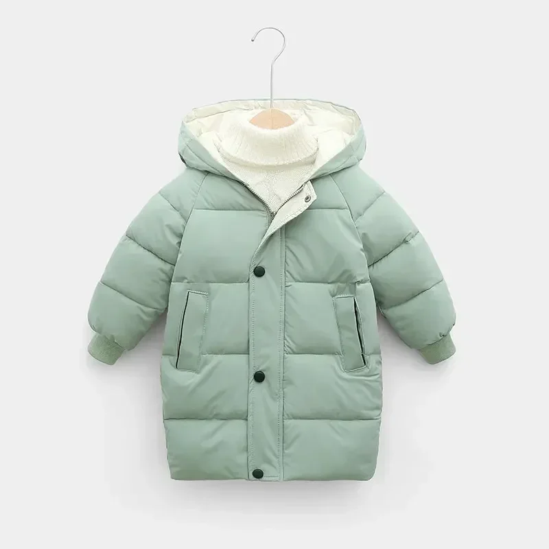 Children Jackets Girls Coat Kids Coats Baby Boys Jackets Fashion Warm Girls Hooded Snowsuit 3-10Y Teen Children Thick Long Outerwear Kids Winter Clothes