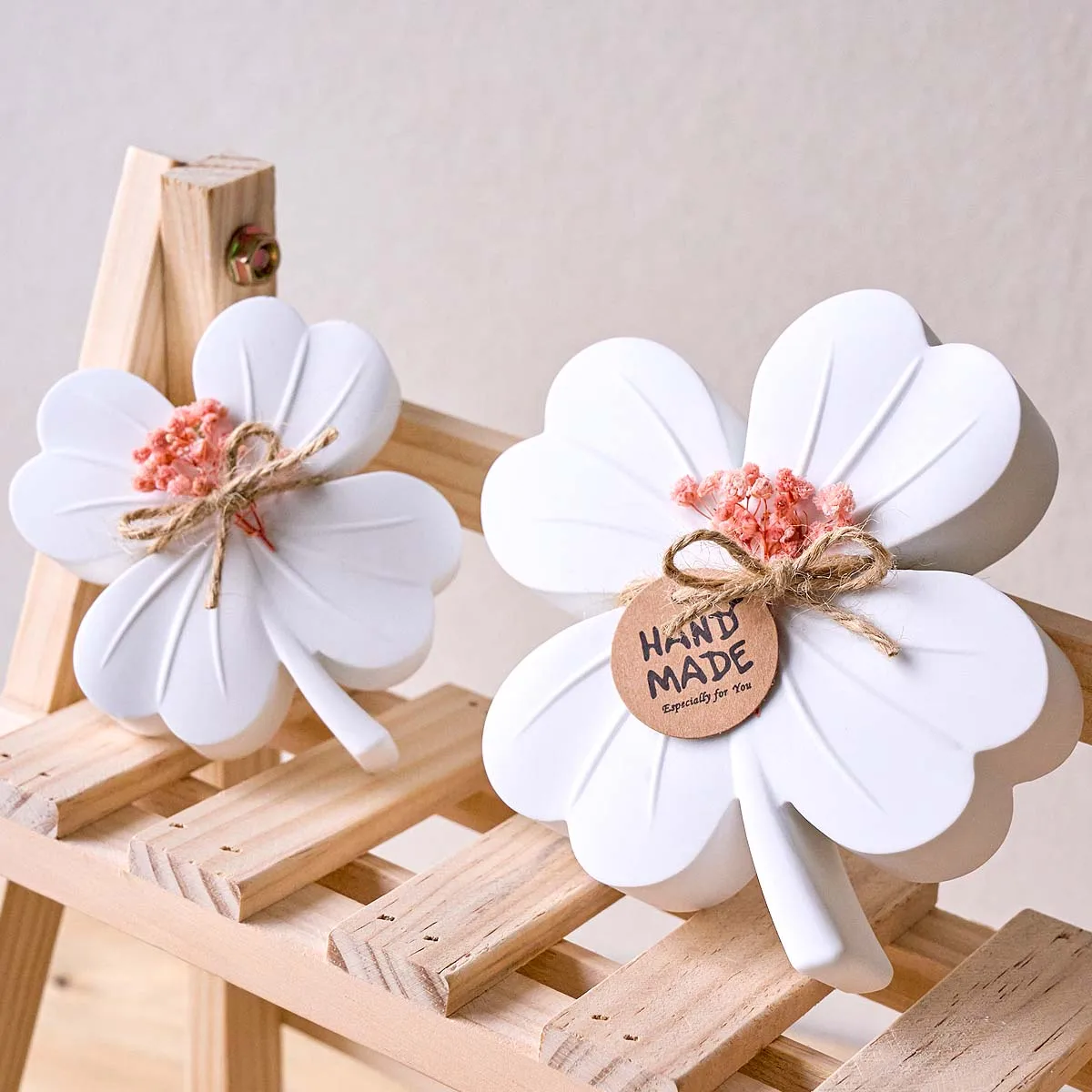 3D 네잎 클로버 실리콘 캔들 몰드 DIY 행운의 잔디 아로마테라피 석고 장식품 클레이 몰드 비누 석고 레진 공예 제작