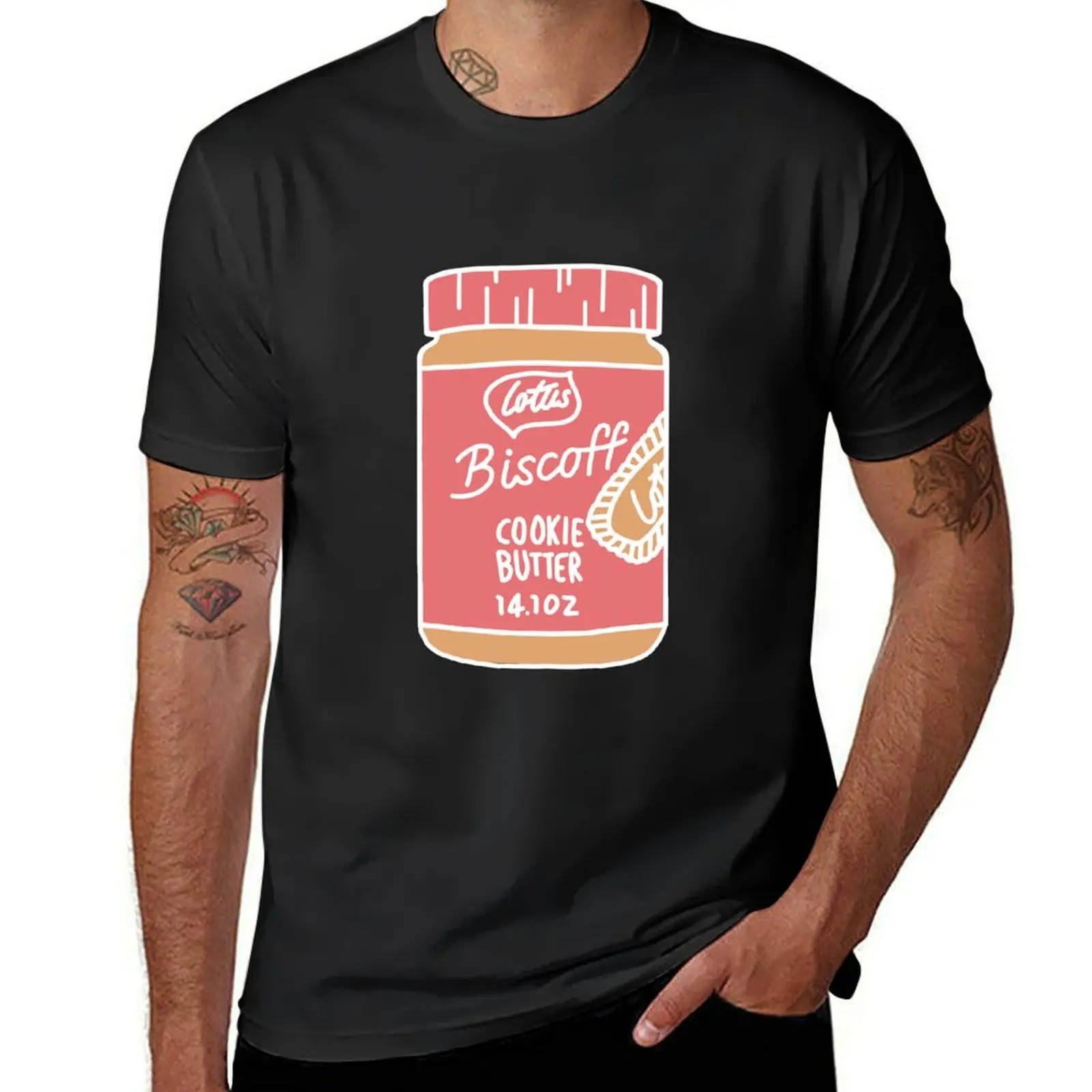 Biscoff Jar T-Shirt anime Blouse oversizeds mens t shirts