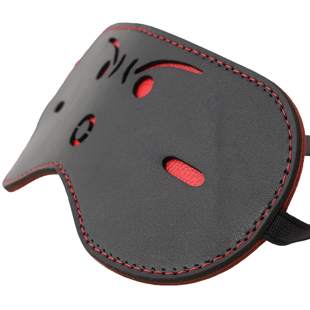 Sesso Prodotti del sesso Maschere per flirt BDSM Bondage Giocattoli erotici per il sesso Pelle Cartone animato Maschera per gli occhi Ombreggiatura Sonno Blindf_voghion.com