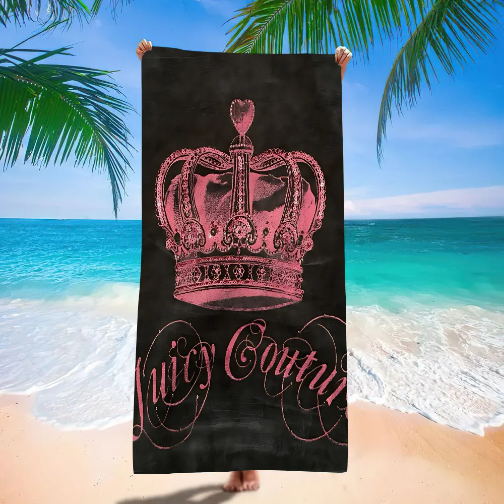 J-Juicy C-Couture Classic Vintage Big Microfiber Beach Towels Quick Dry Towel Sand Beach Towels For Travel Swim Pool Yoga 4